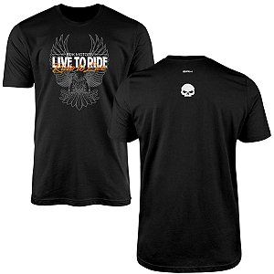 Camiseta Motociclismo Brk Live To Ride com Algodão Premium