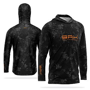 Camisa de Pesca com Capuz Brk Sport Camuflage Com Proteção Solar UV50+