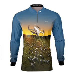 Camisa Agro Brk Drone Contagem de Gado com Proteção Solar UV50+
