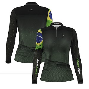 Camisa Agro Feminina Brk Topografia Hightech com Proteção Solar UV50+