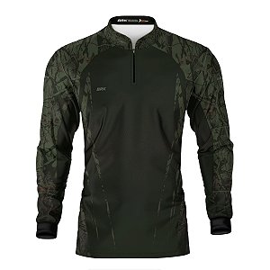 Camisa Agro Brk Camuflada Verde Militar com Proteção Solar UV50+