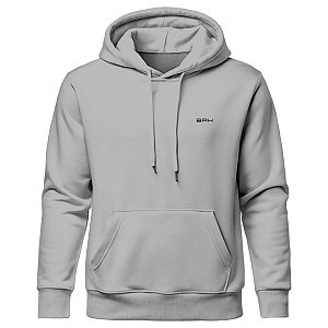 Moletom com Capuz Unissex Brk Minimal Cinza