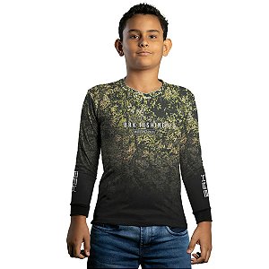 Camisa de Pesca Infantil Brk Camo Fishing com Proteção UV50+