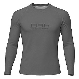 Camisa Raglan Brk Clean Cinza com Proteção Solar UV50+