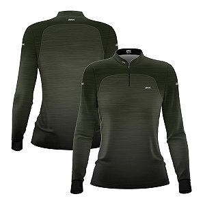 Camisa Feminina Brk Mescla Verde com Proteção Solar UV50+