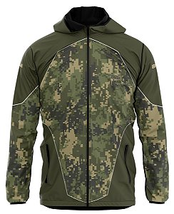 Jaqueta Corta Vento Impermeável Brk Pixel Army com UV50+