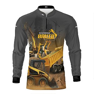 Camisa Máquina Pesada Brk Bobcat Construção Civil com Proteção UV50+