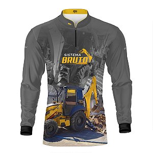 Camisa Máquina Pesada Brk Máquina Retroescavadeira com Proteção UV50+