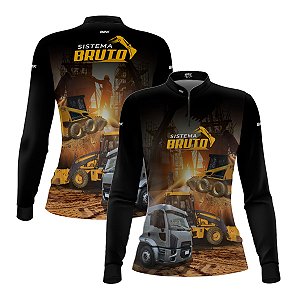 Camisa Máquina Pesada Feminina Brk Caminhão Basculante com Proteção UV50+