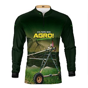 Camisa Agro Brk Eu Sou do Agro Irrigação Verde com Proteção UV50+