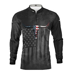 Camisa Brk Skull Longhorn USA com Proteção UV50+