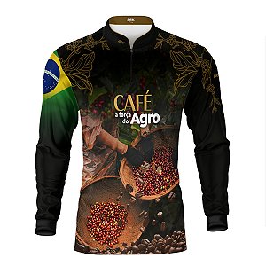 Camisa Agro Brk A Força do Agro Café com Proteção UV50+