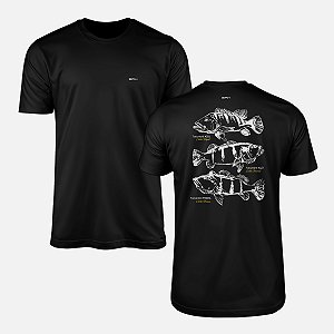 Camiseta de Pesca Brk Espécies de Tucunaré com Algodão Premium