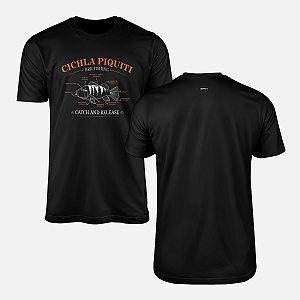 Camiseta de Pesca Brk Detalhes Tucunaré com Algodão Premium