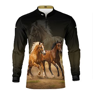 Camisa Agro Brk Cavalos com Proteção UV50+