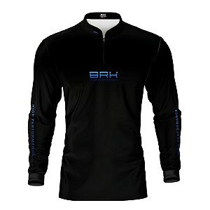 Camisa de Pesca Brk Pescador Patriota Preta Gradiente com Proteção UV50