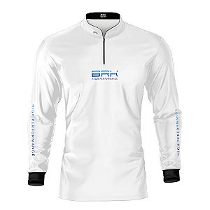 Camisa de Pesca Brk Pescador Patriota Branca Gradiente com Proteção UV50