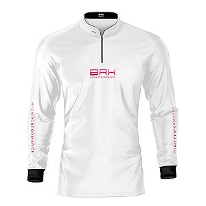 Camisa de Pesca Brk Pescador Patriota Branca Gradiente com Proteção UV50