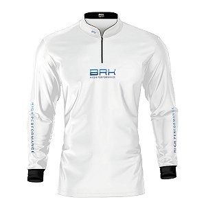 Camisa de Pesca Brk Pescador Patriota Branca Gradiente com Proteção UV50
