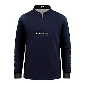 Camisa de Pesca Infantil Brk Pescador Patriota Azul e Branca com Proteção UV50