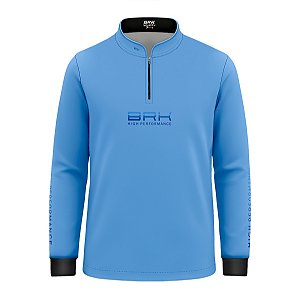 Camisa de Pesca Infantil Brk Pescador Patriota Azul Gradiente com Proteção UV50