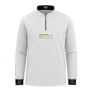 Camisa de Pesca Infantil Brk Pescador Patriota Branca Gradiente com Proteção UV50