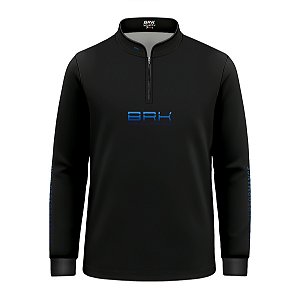 Camisa de Pesca Infantil Brk Pescador Patriota Preta Gradiente com Proteção UV50