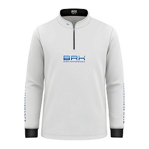 Camisa de Pesca Infantil Brk Pescador Patriota Branca Gradiente com Proteção UV50