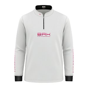 Camisa de Pesca Infantil Brk Pescadora Patriota Branca Gradiente com Proteção UV50