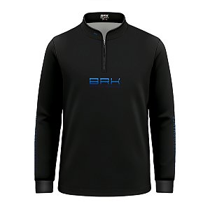 Camisa de Pesca Infantil Brk Pescador Patriota Preta Gradiente com Proteção UV50