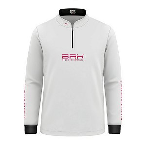 Camisa de Pesca Infantil Brk Pescador Patriota Branca Gradiente com Proteção UV50