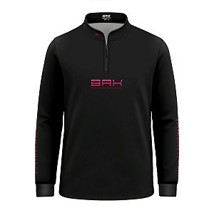 Camisa de Pesca Infantil Brk Pescador Patriota Preta Gradiente com Proteção UV50