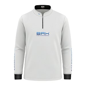 Camisa de Pesca Infantil Brk Pescador Patriota Branca Gradiente com Proteção UV50