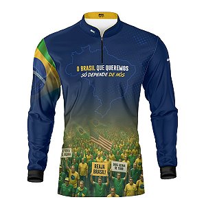 Camisa Brk O Brasil Depende de Nós com Proteção UV50