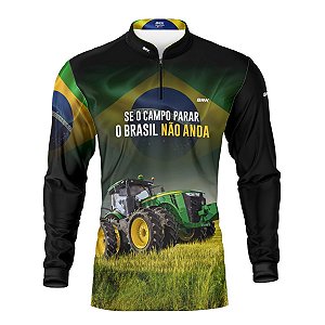 Camisa Brk Sem o Campo o Brasil não Anda com Proteção UV50