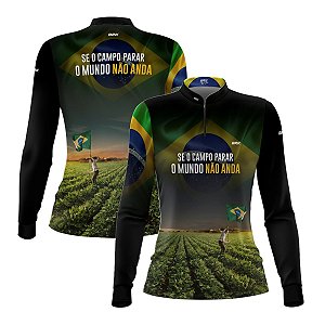 Camisa Feminina Brk O Campo não Para com Proteção UV50