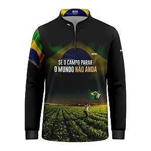 Camisa Infantil Brk O Campo não Para com Proteção UV50