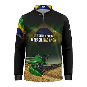 Camisa Infantil Brk O Campo não Para 3 com Proteção UV50