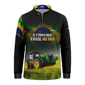 Camisa Infantil Brk Sem o Campo o Brasil não Anda com Proteção UV50