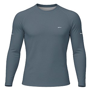Camisa Segunda Pele Brk Clean Azul Chumbo com Proteção UV50