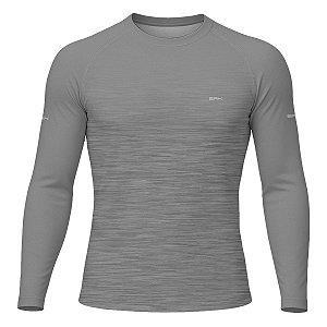 Camisa Segunda Pele Brk Clean Mescla Cinza Claro com Proteção UV50