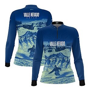 Camisa Feminina Brk Chile Valle Nevado com Proteção UV50+