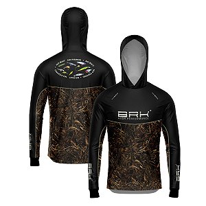 Camisa de Pesca Brk com Capuz Hybrid No Bait No Fishing com Proteção Solar UV50+