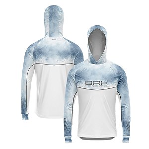 Camisa de Pesca Brk com Capuz Hybrid Snow com Proteção Solar UV50+