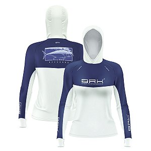 Camisa de Pesca Feminina Brk com Capuz Hybrid Off Shore com Proteção Solar UV50+