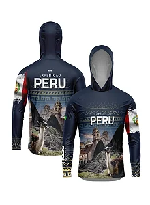 Camisa UV50 com Capuz Brk Expedição Peru