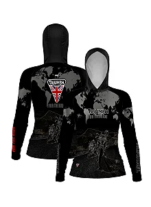 Camisa UV50 com Capuz Feminina Brk Triumph Tiger for the Ride