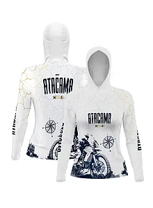 Camisa UV50 com Capuz Feminina Brk Atacama Branca