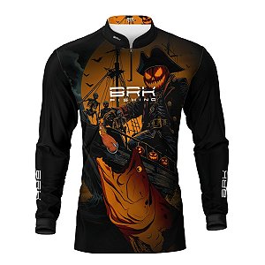 Camisa de Pesca Brk Halloween Barco Pirata com Proteção UV50