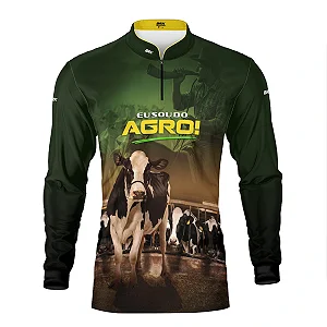 Camisa UV50 Agro Brk Eu sou do Agro Verde Gados